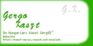 gergo kaszt business card